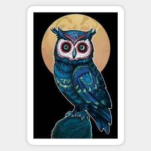 Day of the dead owl - dia de los muertos Sticker